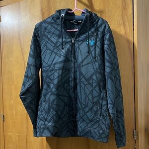 Under Armour Black Hoodie with Blue Logo